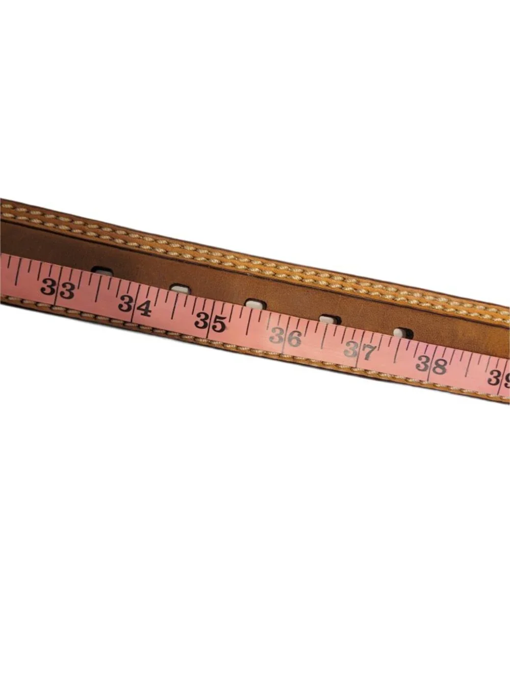 Tony Lama Double Stitch Leather Belt 1 3/8